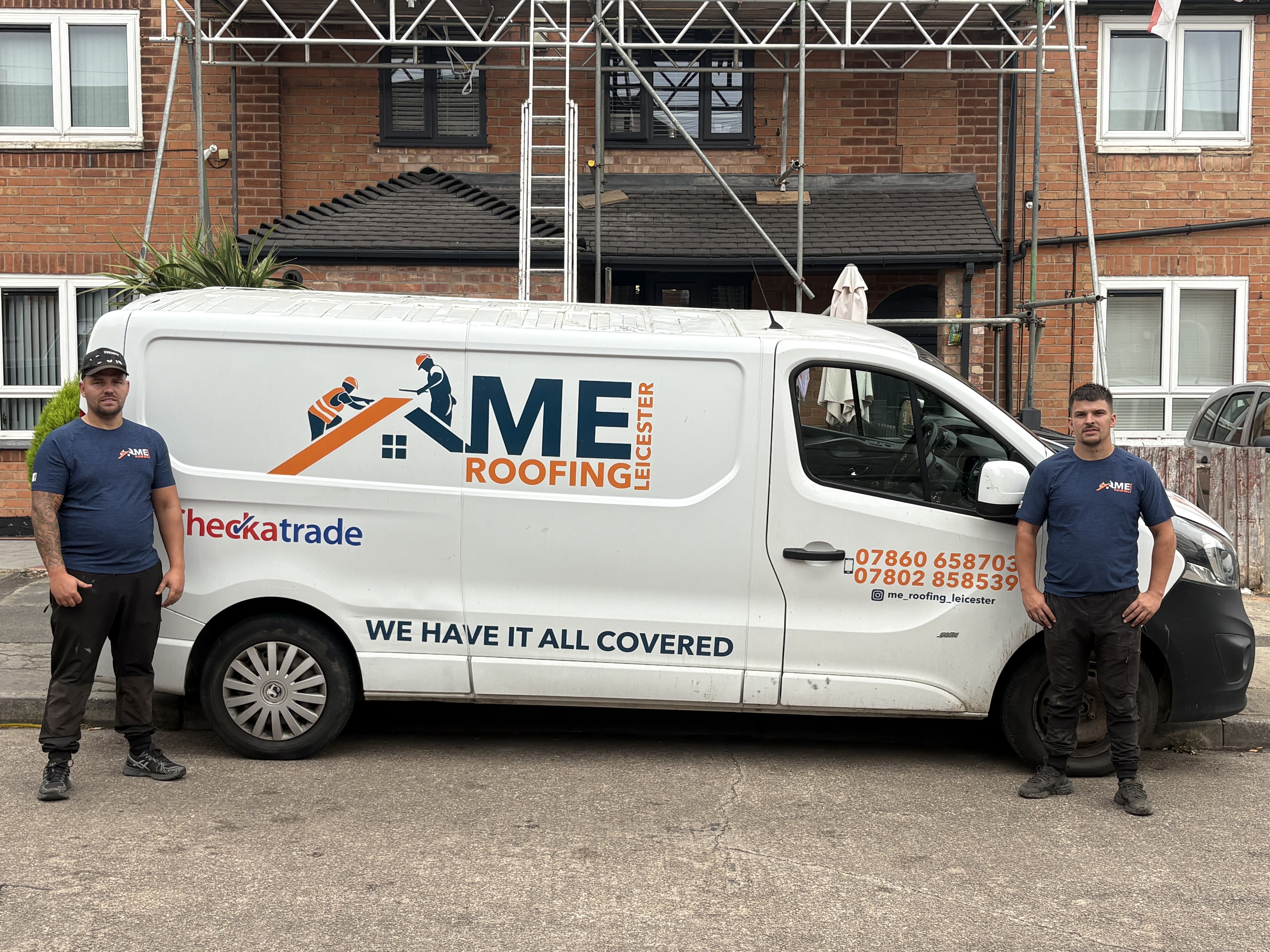 Charlie, the roofer behind ME ROOFING LEICESTER, on a roof in Leicester