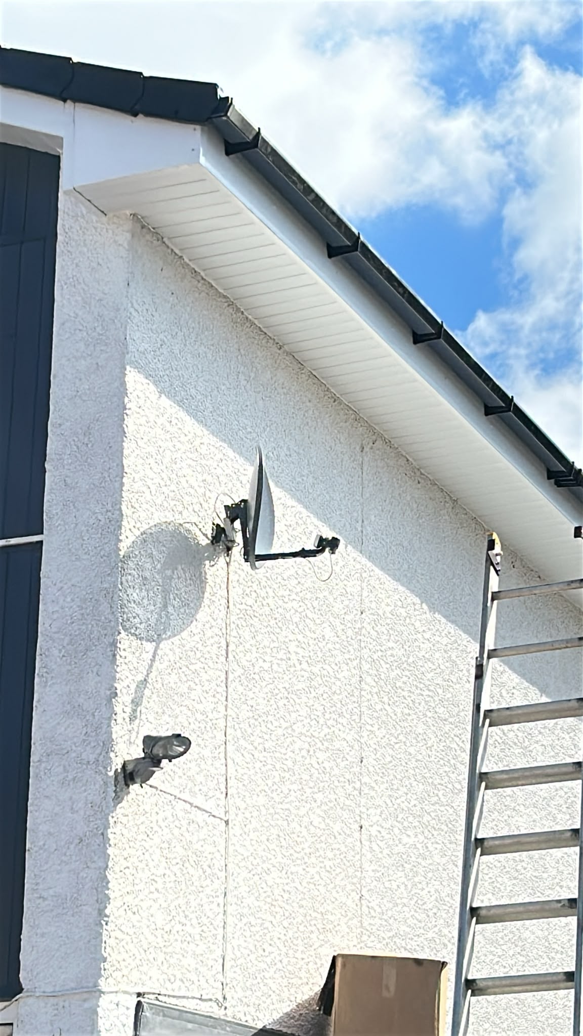 Chimney stack with fresh flashing and pointing