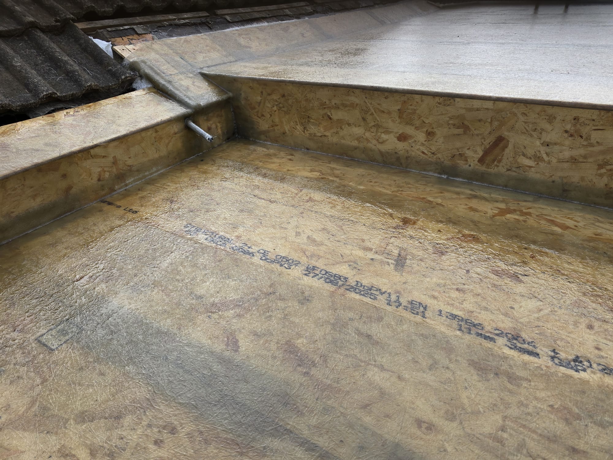 Completed roof over a house extension