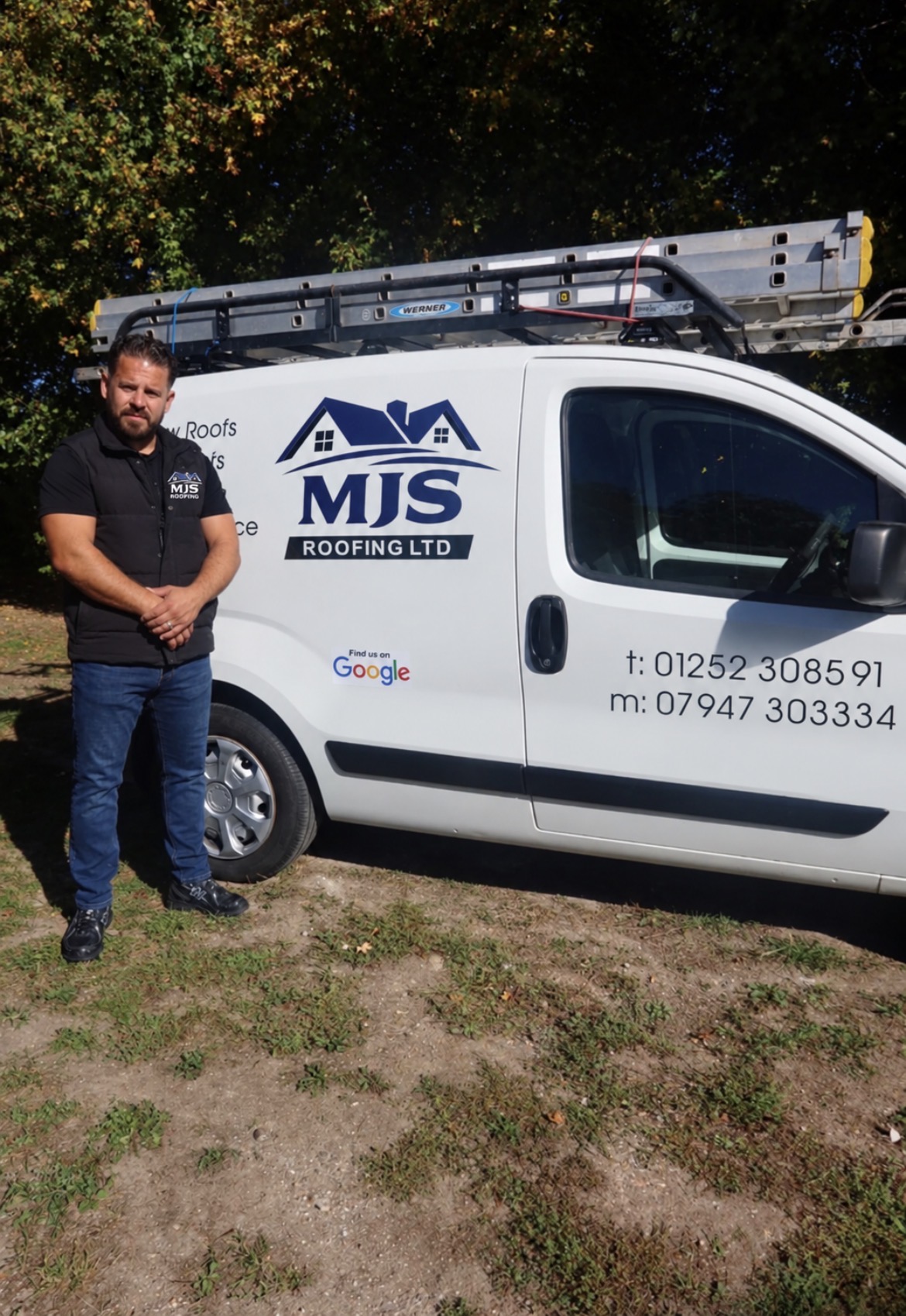 Mark, owner of MjS roofing ltd, in Farnham