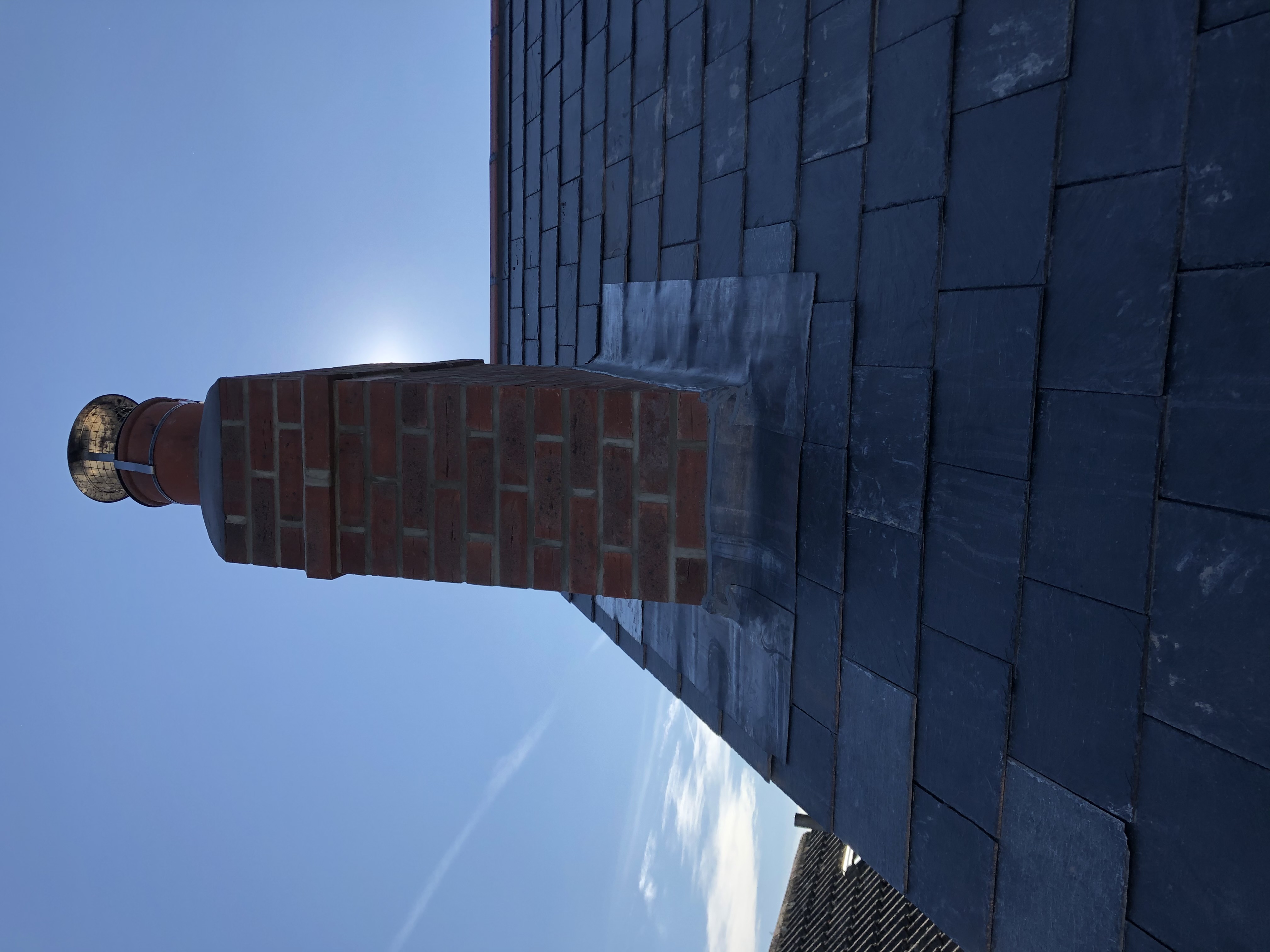 Roof and ridge line photographed on site