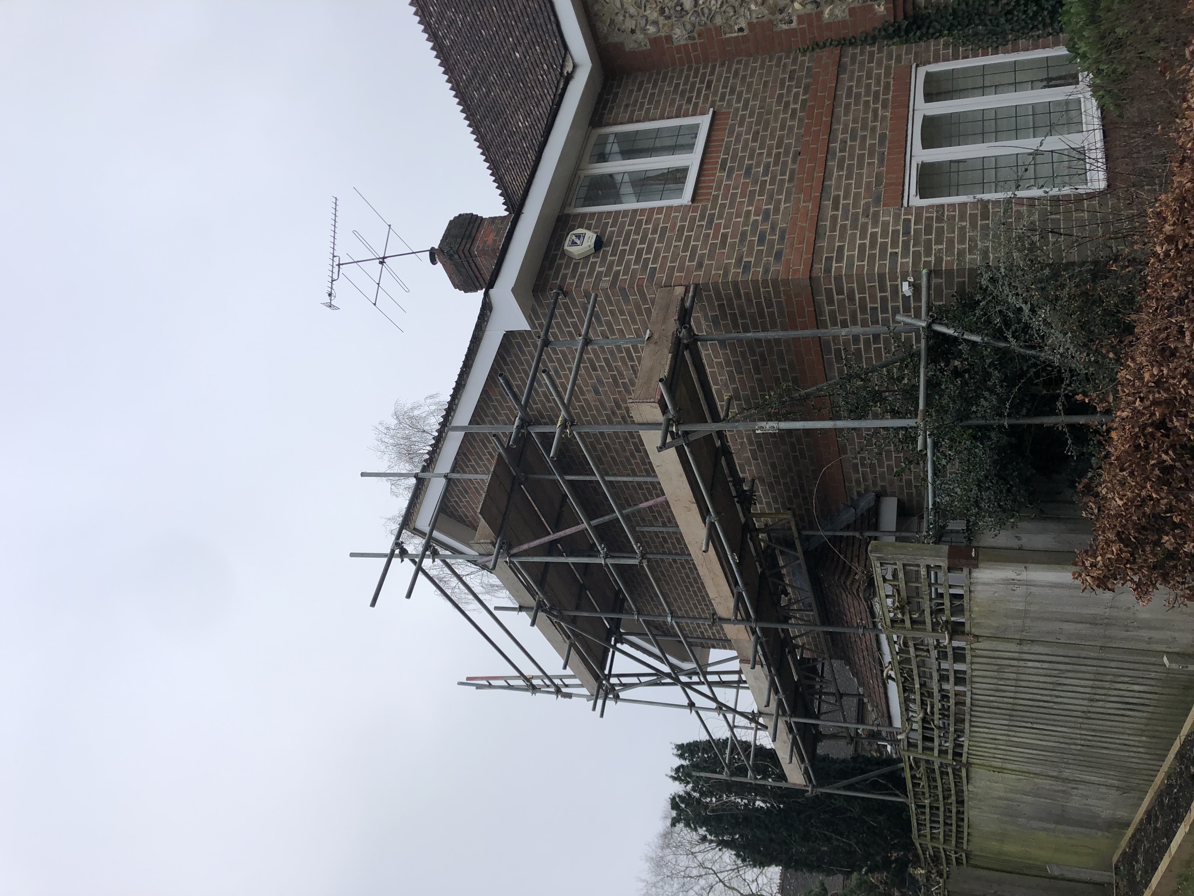 House roof photographed after the work
