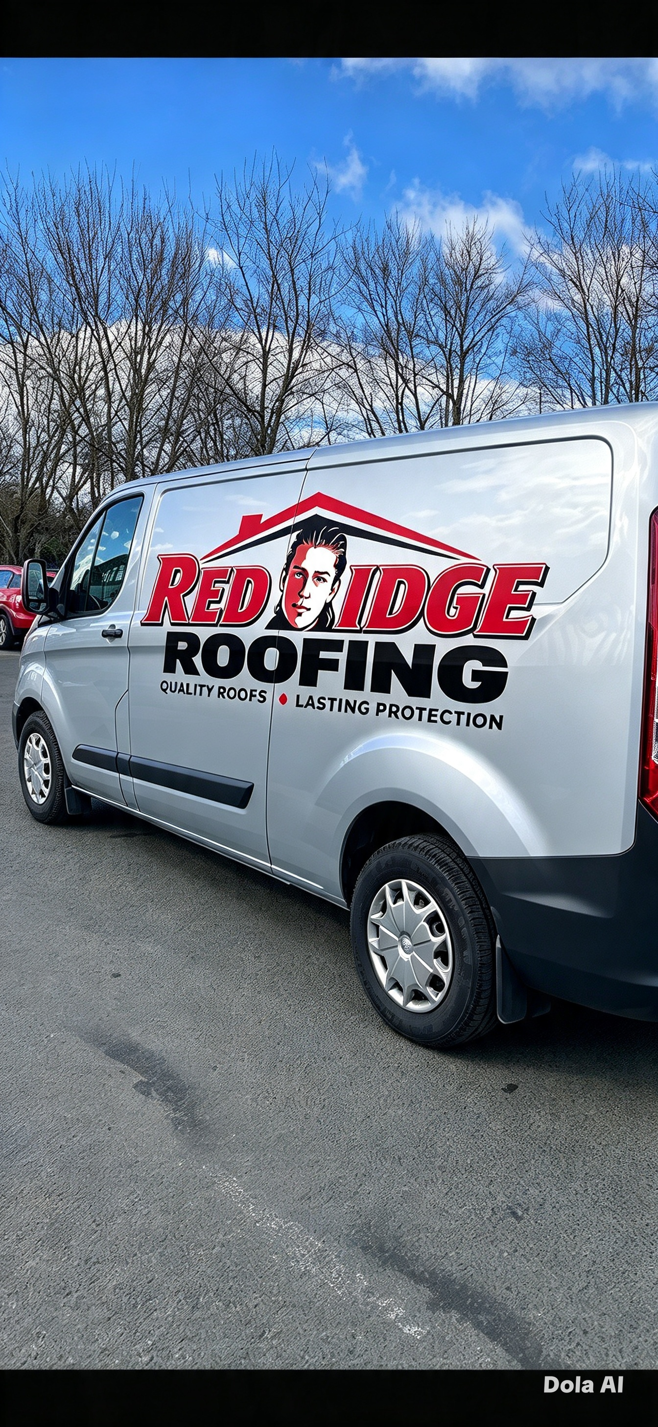 John's Red Ridge Roofing van, parked up in Hull
