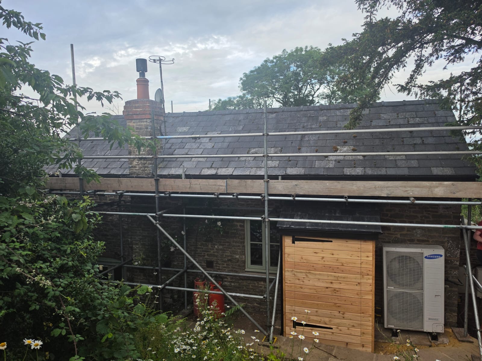 Roofing job photographed on site in Herefordshire