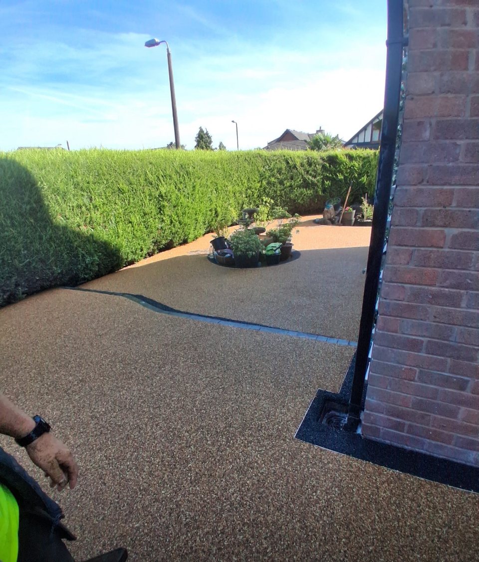 Completed driveway and approach laid by Atlas